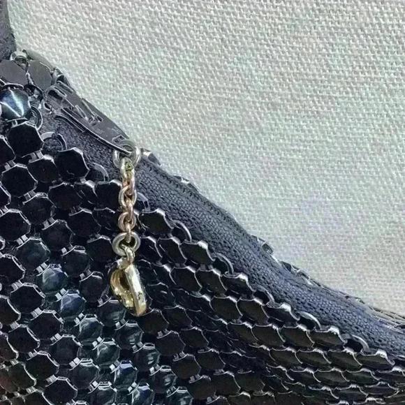 Whiting & Davis Vintage Black Metal Mesh Evening Bag - Picture 3 of 7